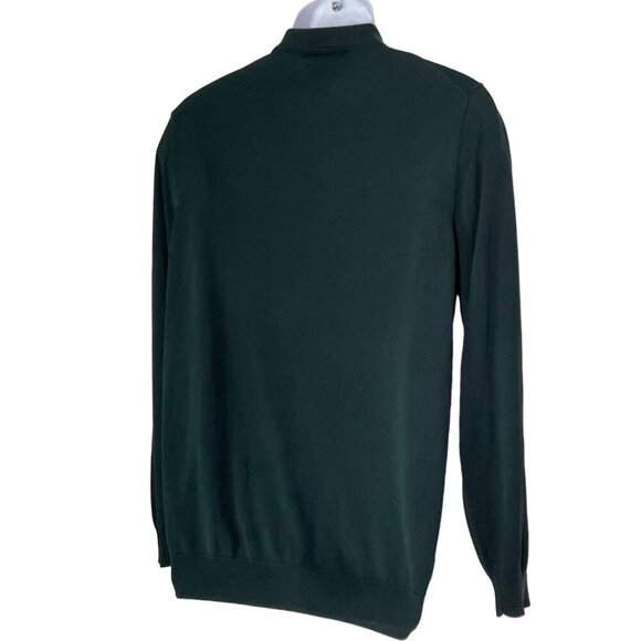 Jos. A. Bank Signature Collection Men's Large Green 100% Silk Long Sleeve Polo S - Picture 6 of 9